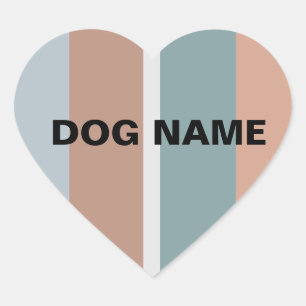 Muted colours stripes heart sticker