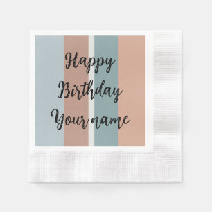 Muted colours stripes napkin