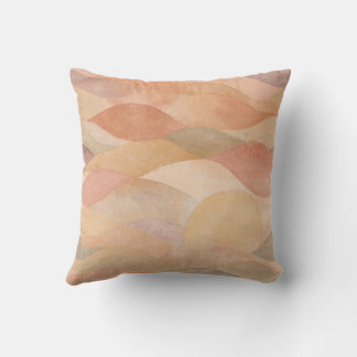 Muted Desert Sunset Abstract Throw Pillow
