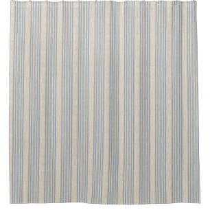Muted Distressed Blue Farmhouse Ticking Stripe