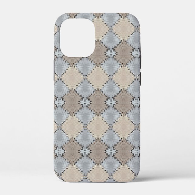Muted Earth Toned Faux Leather Pattern Case-Mate iPhone Case (Back)