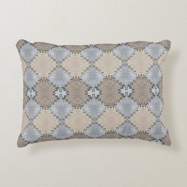 Muted Earth Toned Pattern Accent Pillow (Front)