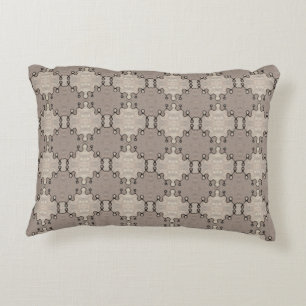 Muted Earth Toned Pattern Accent Pillow
