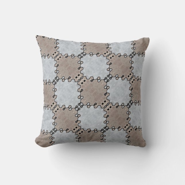 Muted Earth Toned Pattern  Throw Pillow (Front)