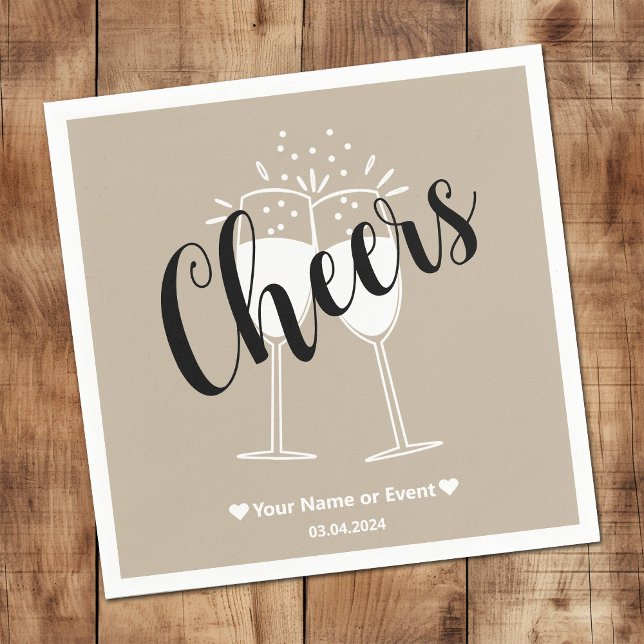 Muted Elegance - Calm Stone Cheers Napkins (Creator Uploaded)