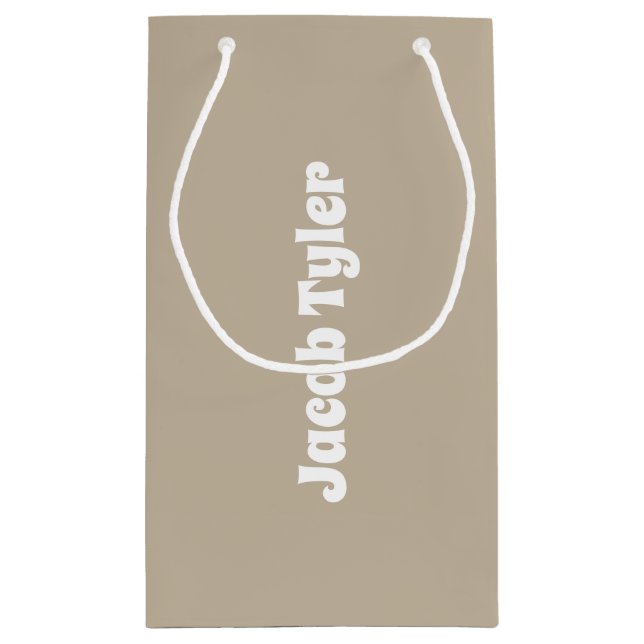 Muted Elegance - Calm Stone Name Gift Bag (Back)