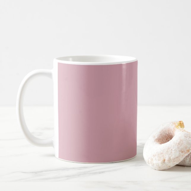 Muted Elegance - Misty Rose  Coffee Mug (With Donut)