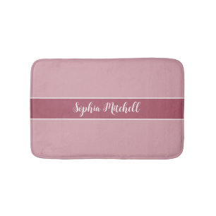 Muted Elegance - Misty Rose Name Bath Mat