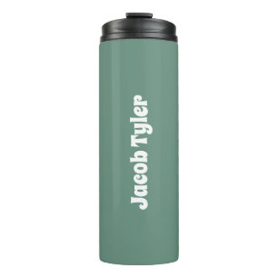Muted Elegance - Ocean Teal Customizable Thermal Tumbler