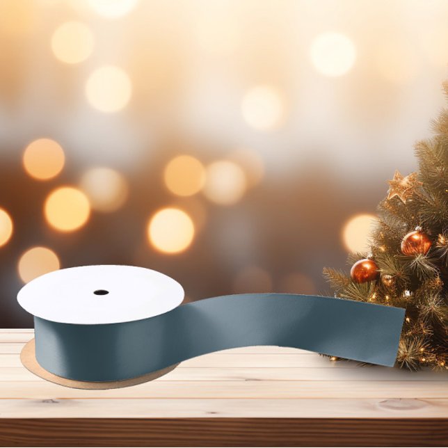 Muted Elegance - Solid Slate Blue  Satin Ribbon (Creator Uploaded)