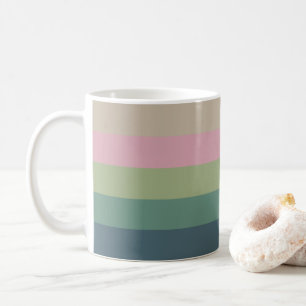 Muted Elegance - Stylish Striped Coffee Mug