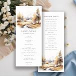 Muted Fall Autumn Landscape Wedding Program<br><div class="desc">Muted Watercolor Fall Autumn Landscape Theme Collection.- it's an elegant script watercolor Illustration of pastel Autumn Landscape ,  perfect for your Fall destination wedding & parties. It’s very easy to customize,  with your personal details. If you need any other matching product or customization,  kindly message via Zazzle.</div>