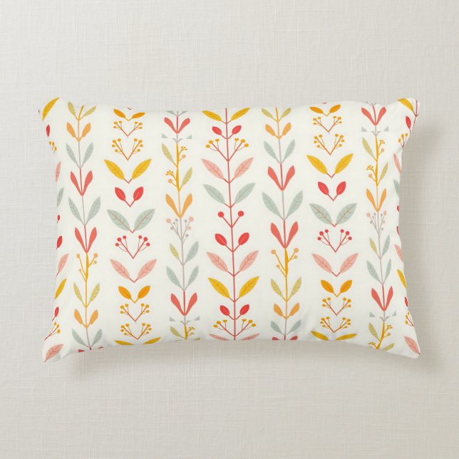 Muted Fall Stripes Accent Pillow (Front)