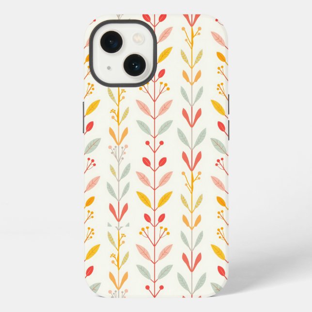 Muted Fall Stripes iPhone Case (Back)