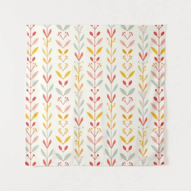 Muted Fall Stripes Tapestry (Front)