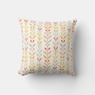 Muted Fall Stripes Throw Pillow