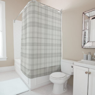 Muted Farmhouse Grey Plaid w/ Linen Texture