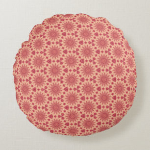 Muted Floral Boho Magic Round Pillow