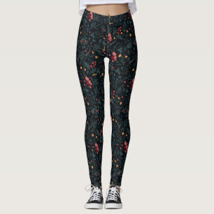 Muted Floral Elegance All-Over Print by Asarteon Leggings