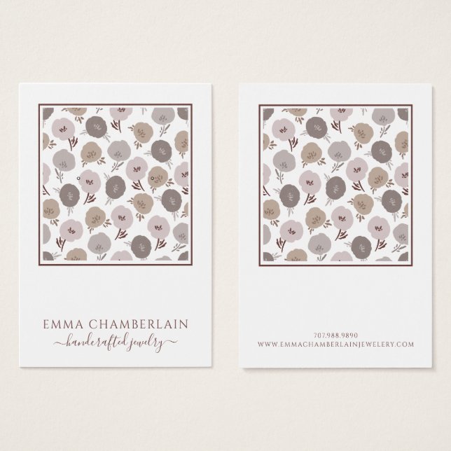 Muted Flowers Pattern  (Front & Back)