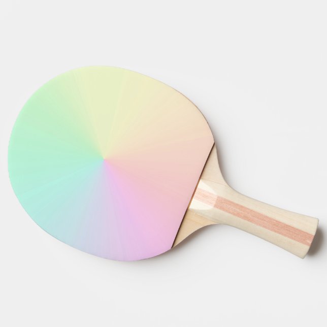 Muted Gradient Ombre Pastel Aesthetic Summer Ping Pong Paddle (Back Side)