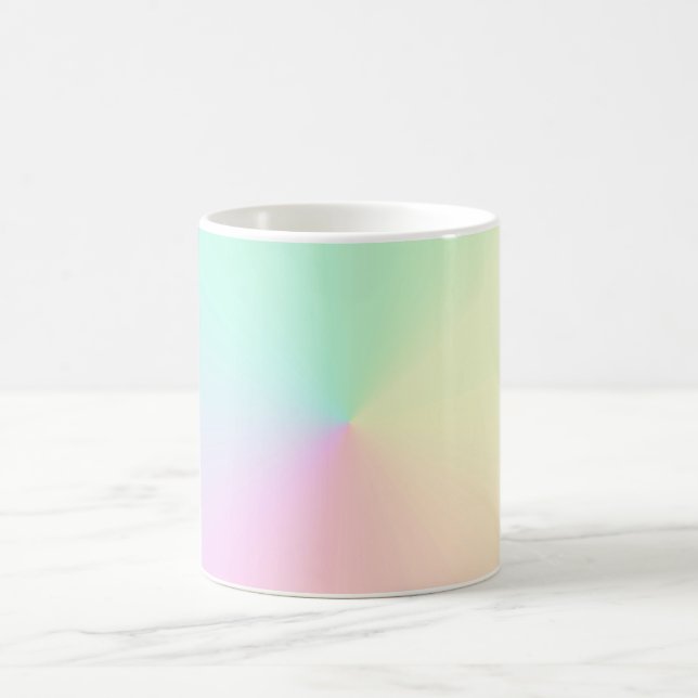 Muted Gradient Ombre Rainbow   Coffee Mug (Center)