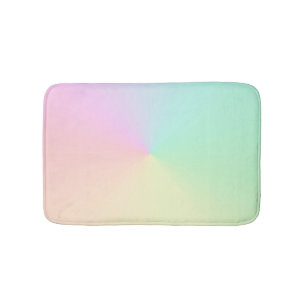 Muted Gradient Ombre Rainbow Pastel Aesthetic  Bath Mat