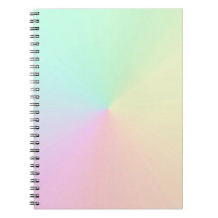 Muted Gradient Ombre Rainbow Pastel Aesthetic Notebook
