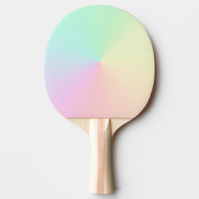 Muted Gradient Ombre Rainbow Pastel Aesthetic   Ping Pong Paddle (Front)