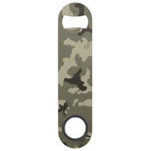 Muted Green Camouflage Bar Style Speed Opener Key