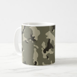 Muted Green Camouflage Everyday Coffee Home Style Mug