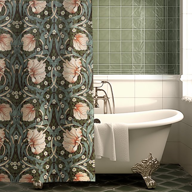 Muted Green Pimpernel William Morris Floral (Creator Uploaded)