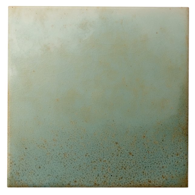 Muted Green Rustic Brown Base  Tile (Front)