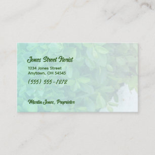 Muted Greenery with Personalized Text  Business Card