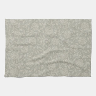 Muted Grey Farmhouse Floral Kitchen Towel