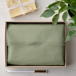 Muted Khaki Olive Green Pop Of Colour Tissue Paper