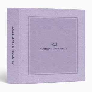 Muted Lavender Leather Texture Look Binder