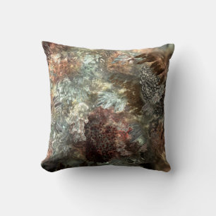 Muted Layers of Brown Crystals Throw Pillow