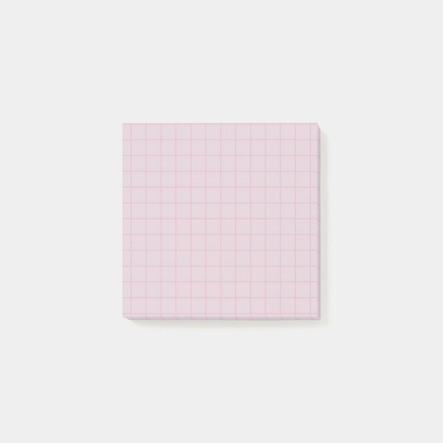 Muted Lilac Chequered Pattern Soft Grid Design  Post-it Notes (Front)