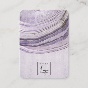 Muted Mauve Lilac Agate Earthy Earring Display Business Card