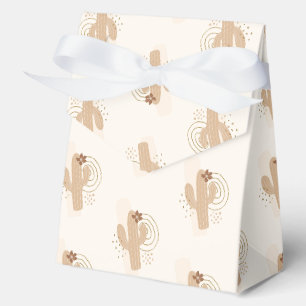 Muted Minimalist Boho Desert Cactus Baby Shower Favor Box
