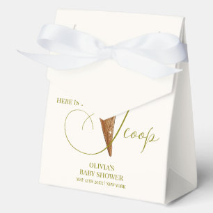 Muted Modern Elegant Ice Cream Scoop Baby Shower  Favor Box