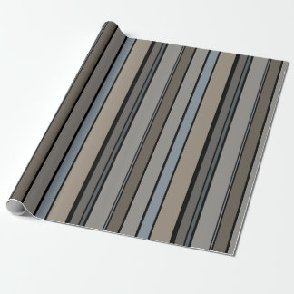 Muted Modern Stripes Wrapping Paper