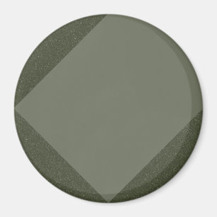 Muted Moss Geometric Magnet with Textured Corners