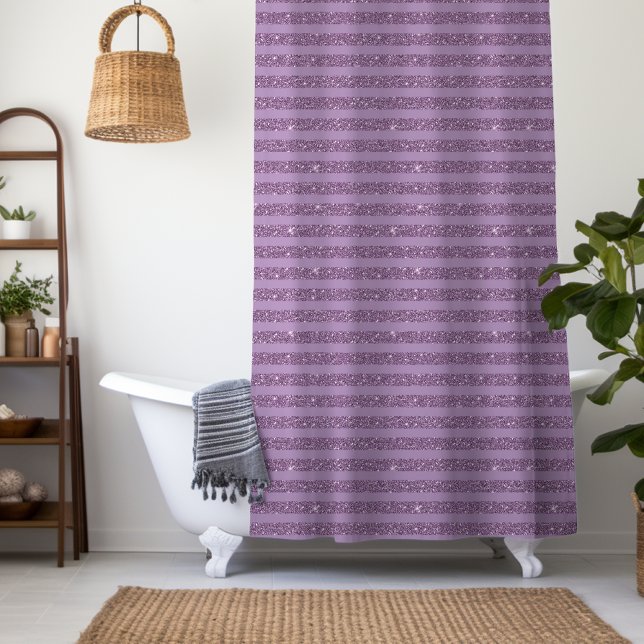 Muted Mulberry Glitter Style Horizontal Stripes (Creator Uploaded)