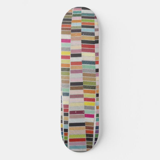Muted Multicolor Swatches Skateboard (Front)
