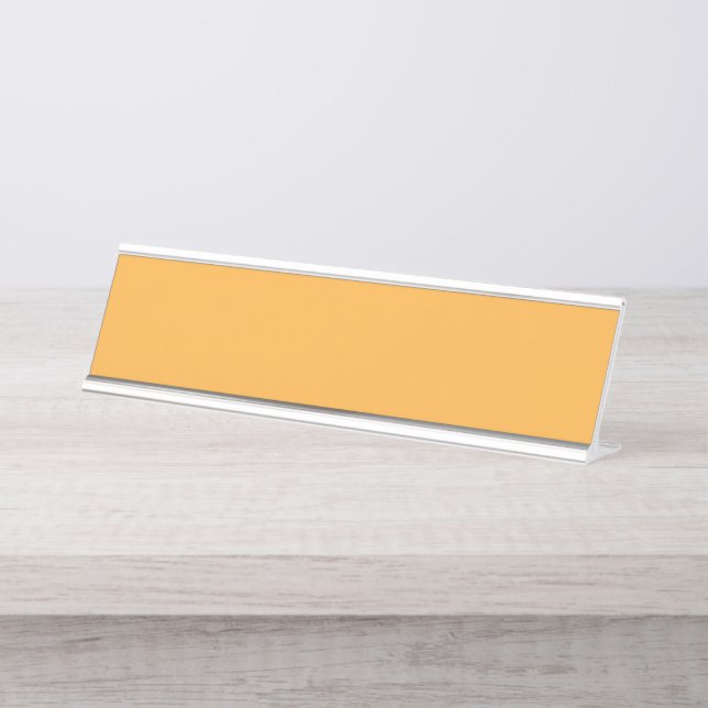 Muted Orange Background Texture for Web and Print Desk Name Plate (Front)