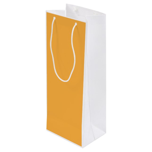 Muted Orange Background Texture for Web and Print Wine Gift Bag (Back Angled)