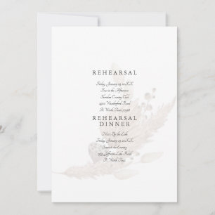 Muted Pampas Wedding Rehearsal Invitation