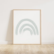 Muted Pastel Blue Rainbow